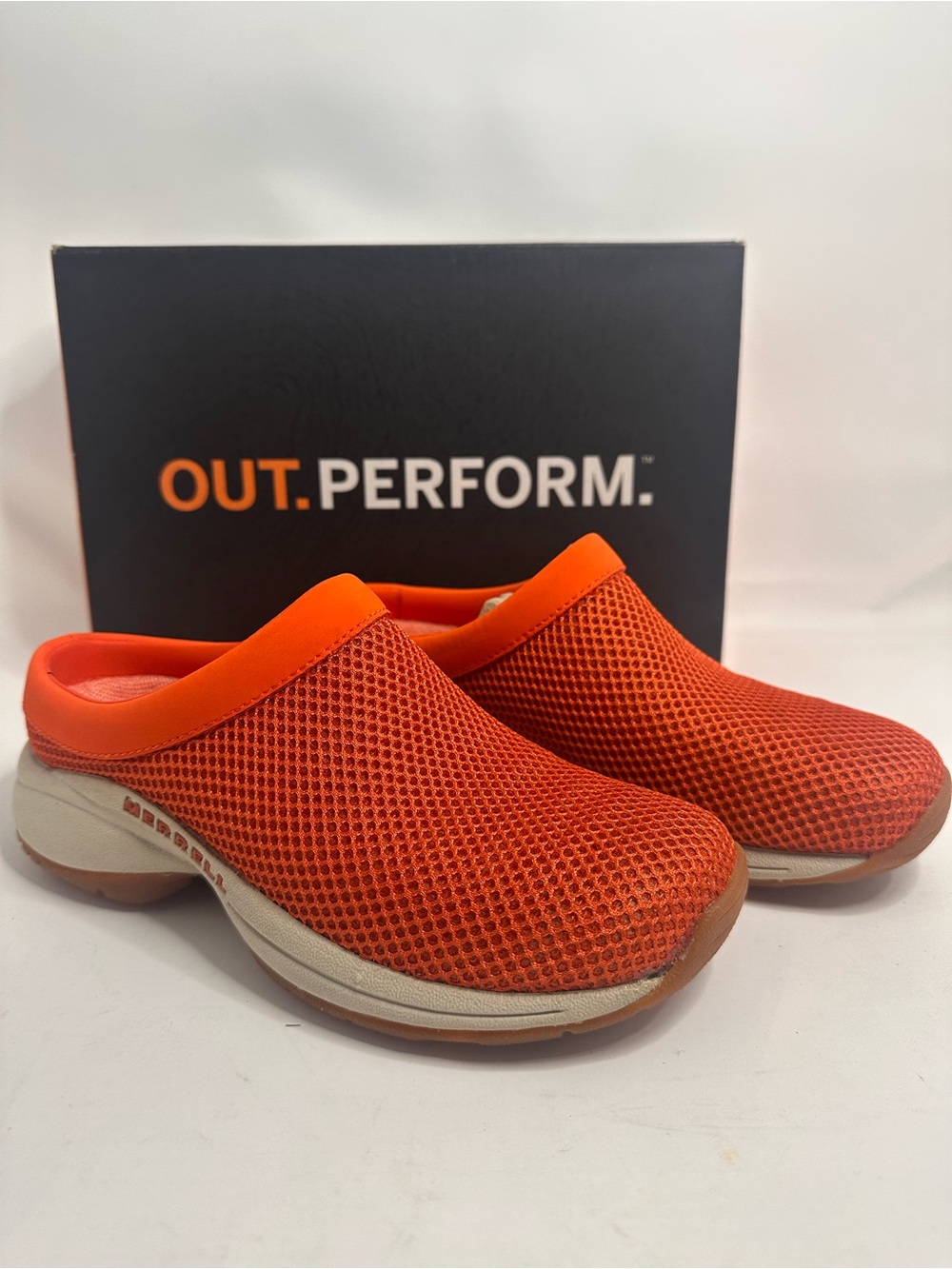 Merrell Women’s Orange Mesh Clogs